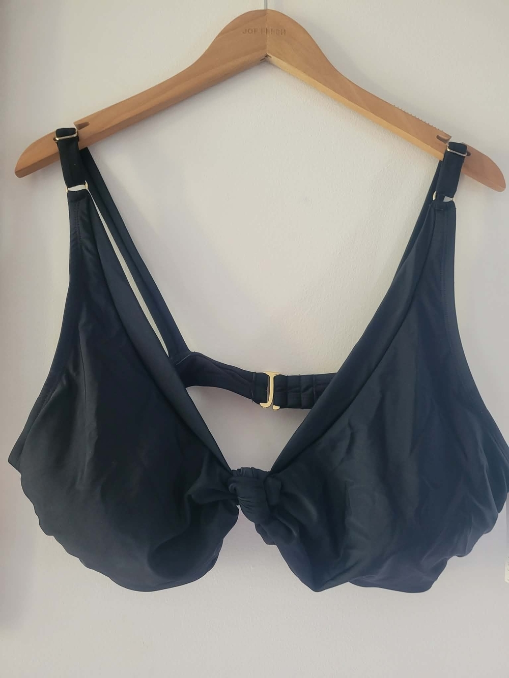 No Boundaries Black Knot-Front Bra Top